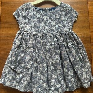 GAP Floral Kids Dress - Gray and Cream